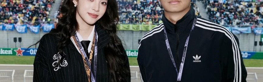 PG电子官方入口-蒯纪闻和杨希现场观看F1中国大奖赛，并与欧阳娜娜合照